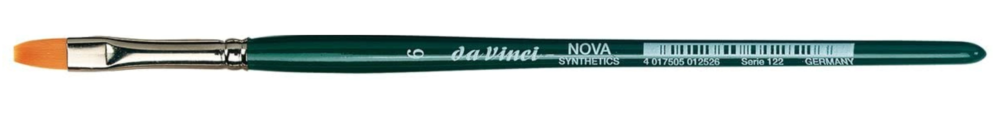 Da Vinci NOVA Series 122, hobby brush flat, finest golden synthetic fibre, Size:6