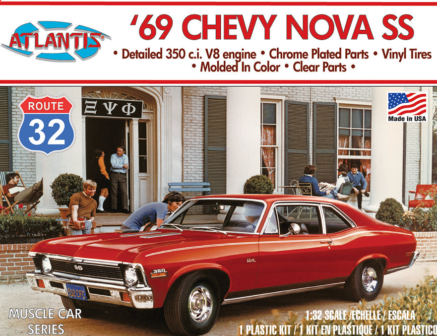 Atlantis 1/32 69 Chevy Nova SS Model Kit