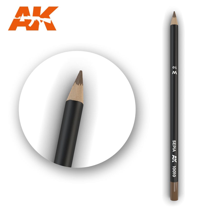 AK Interactive Weathering Pencil - Sepia (Box - 5 Units)