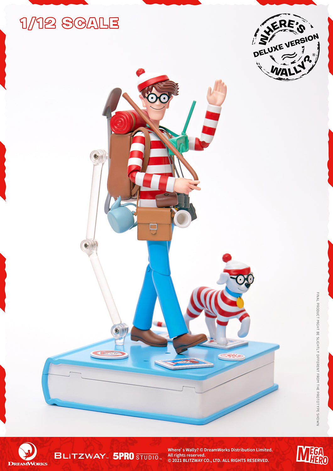 Blitzway Waldo 1/12th Scale Action Figure (Deluxe version) 'Where's Waldo?', 5Pro Studio MEGAHERO Series