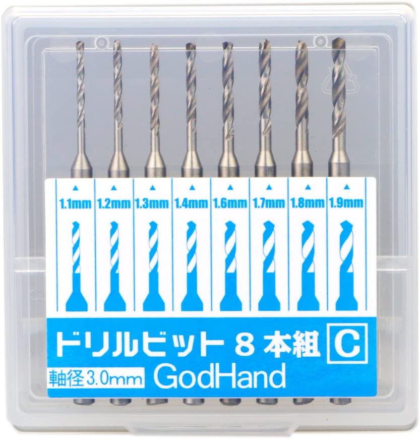 GodHand Drill Bit Set of 8 Pieces (C)