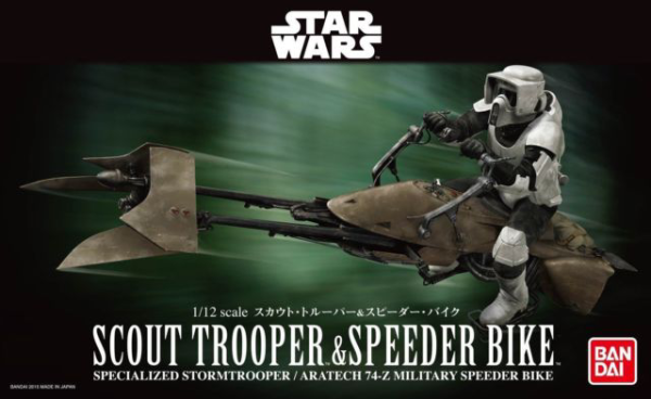 Bandai Scout Trooper & Speeder Bike 'Star Wars', Bandai Star Wars Character Line 1/12