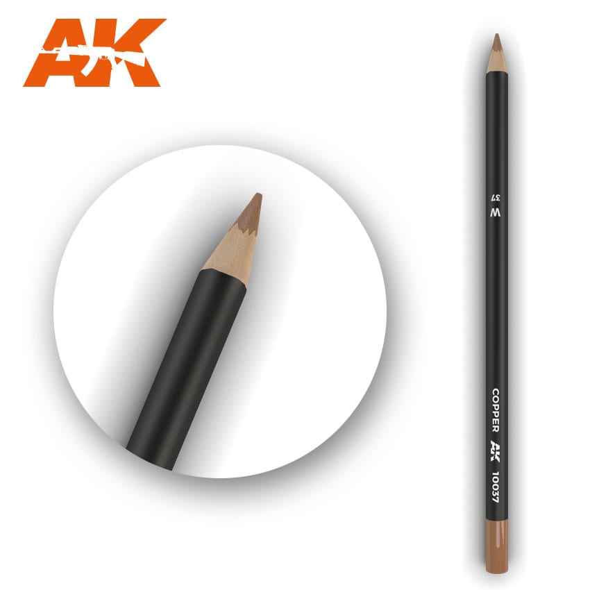 AK Interactive Weathering Pencil - Copper (Box - 5 Units)