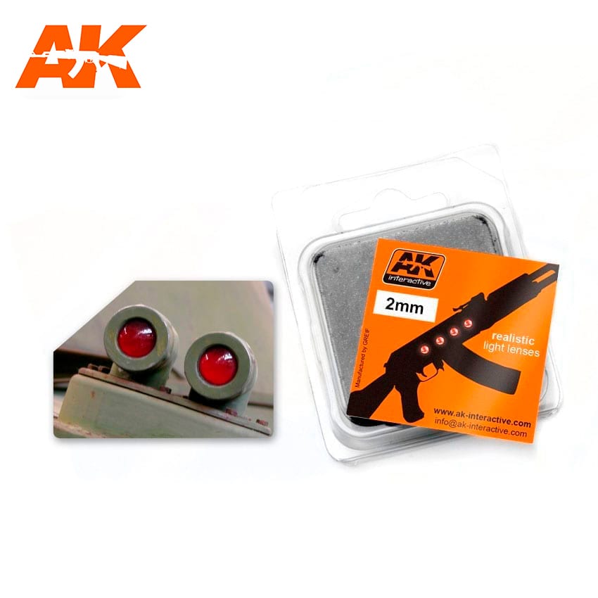 AK Interactive Red 2mm Lenses