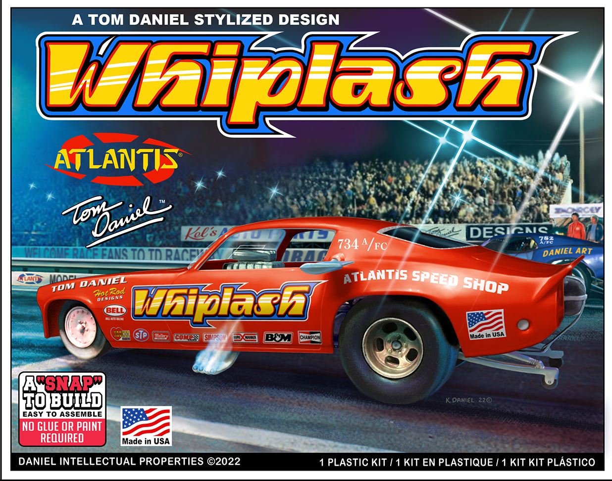 Atlantis 1/32 Snap Tom Daniel Whiplash Camaro Funny Car