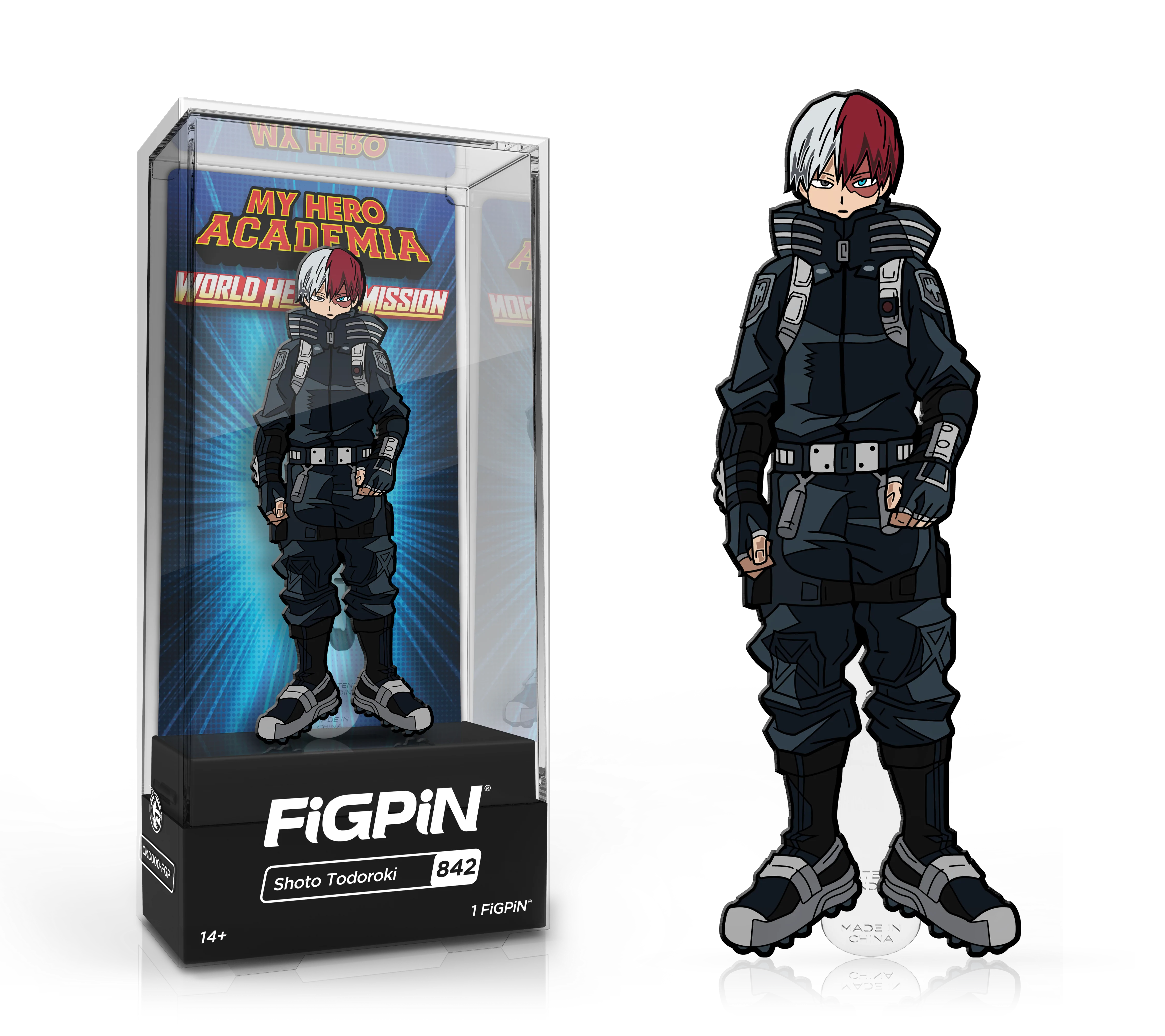 FiGPiN My Hero Academia World Heroes Mission, Shoto Todoroki  (842-WS)