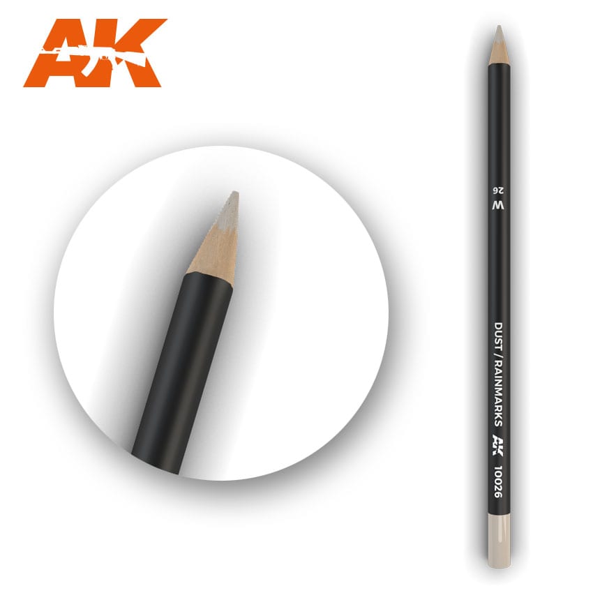 AK Interactive Weathering Pencil - Dust-Rain Marks (Box - 5 Units)