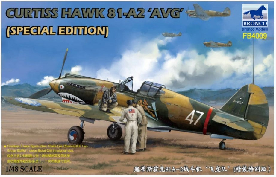 Bronco Models 1/48 Curtiss Hawk 81-A2 AVG Aircraft, Special Edition