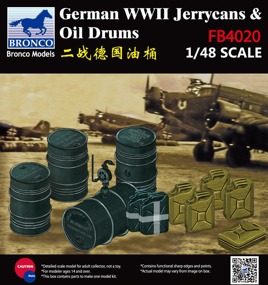 Bronco Models 1/48WWII German Jerry Can & Fuel Drum