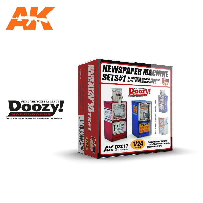 Doozy 1/24 Newspaper Machine Sets 1