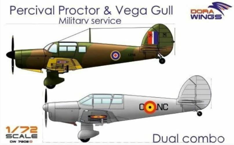 Dora Wings 1/72 Percival Proctor& Vega Gull (2 in 1)