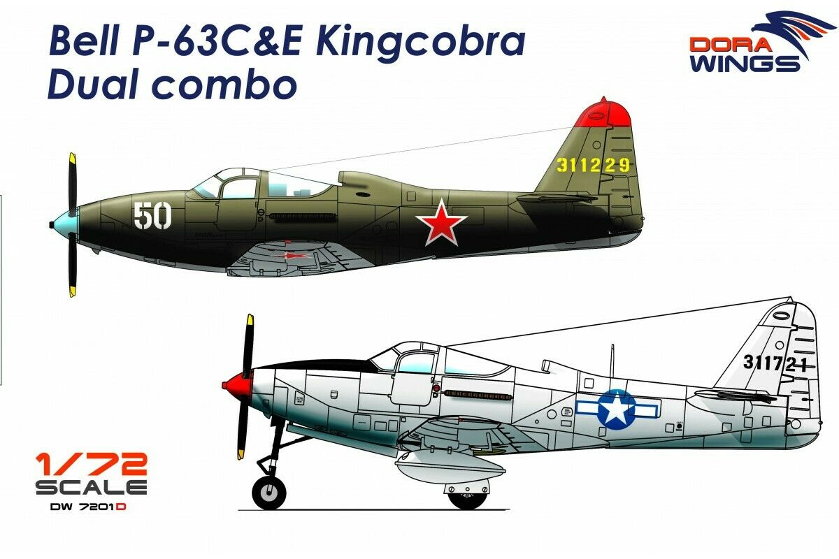 Dora Wings 1/72 Bell P-63C&E Kingcobra Dual combo (2 in 1)