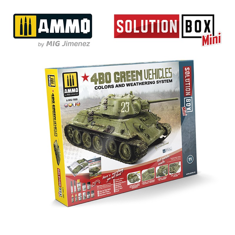 Ammo Mig 4BO Russian Green Vehicles Solution Box Mini