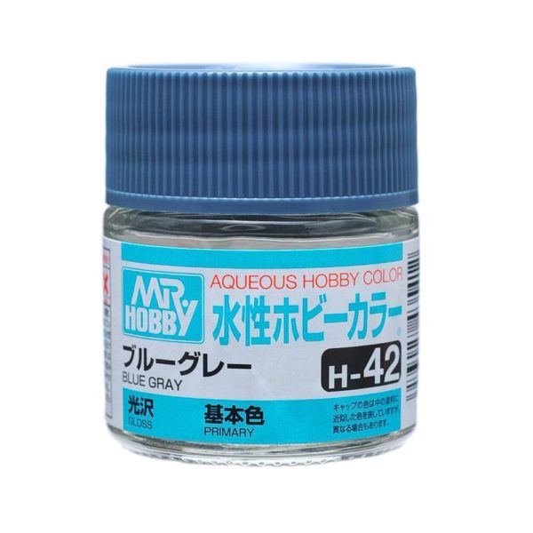 Mr Hobby Aqueous Color H42 Gloss Blue Gray 10ml Bottle