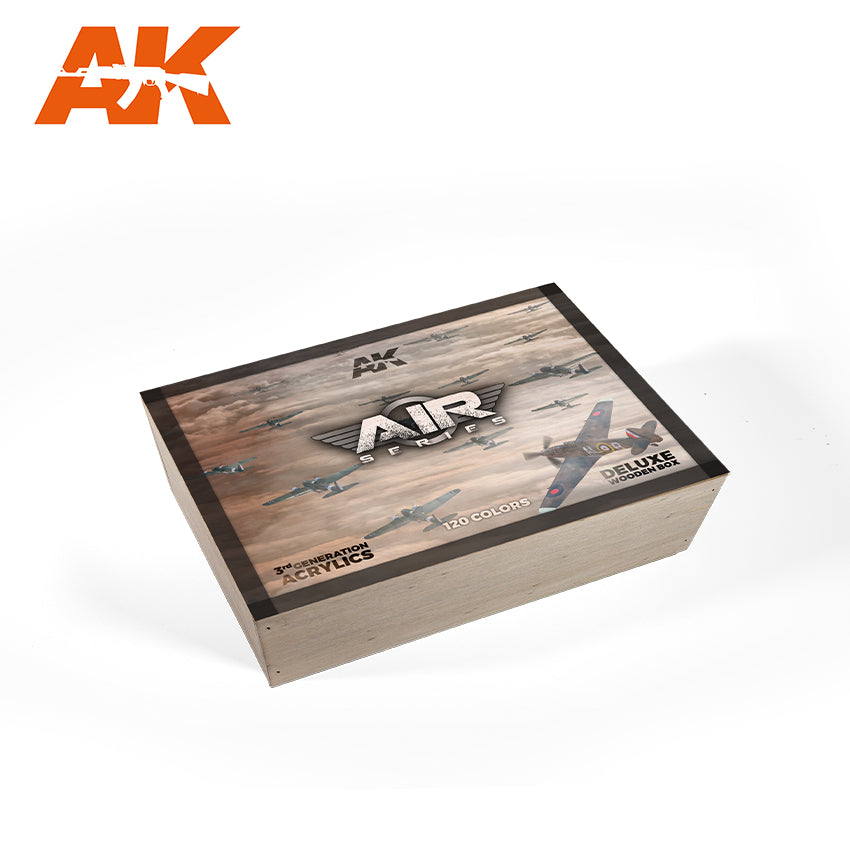 AK Interactive Special Edition Wooden Box 120 Bottle 3G Air Range