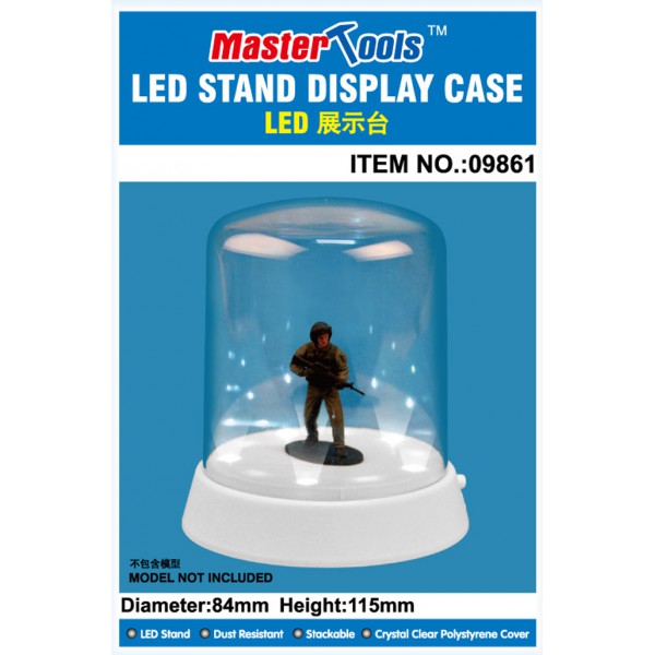 Master Tools Display Case - LED STAND (84X115mm) Round Top