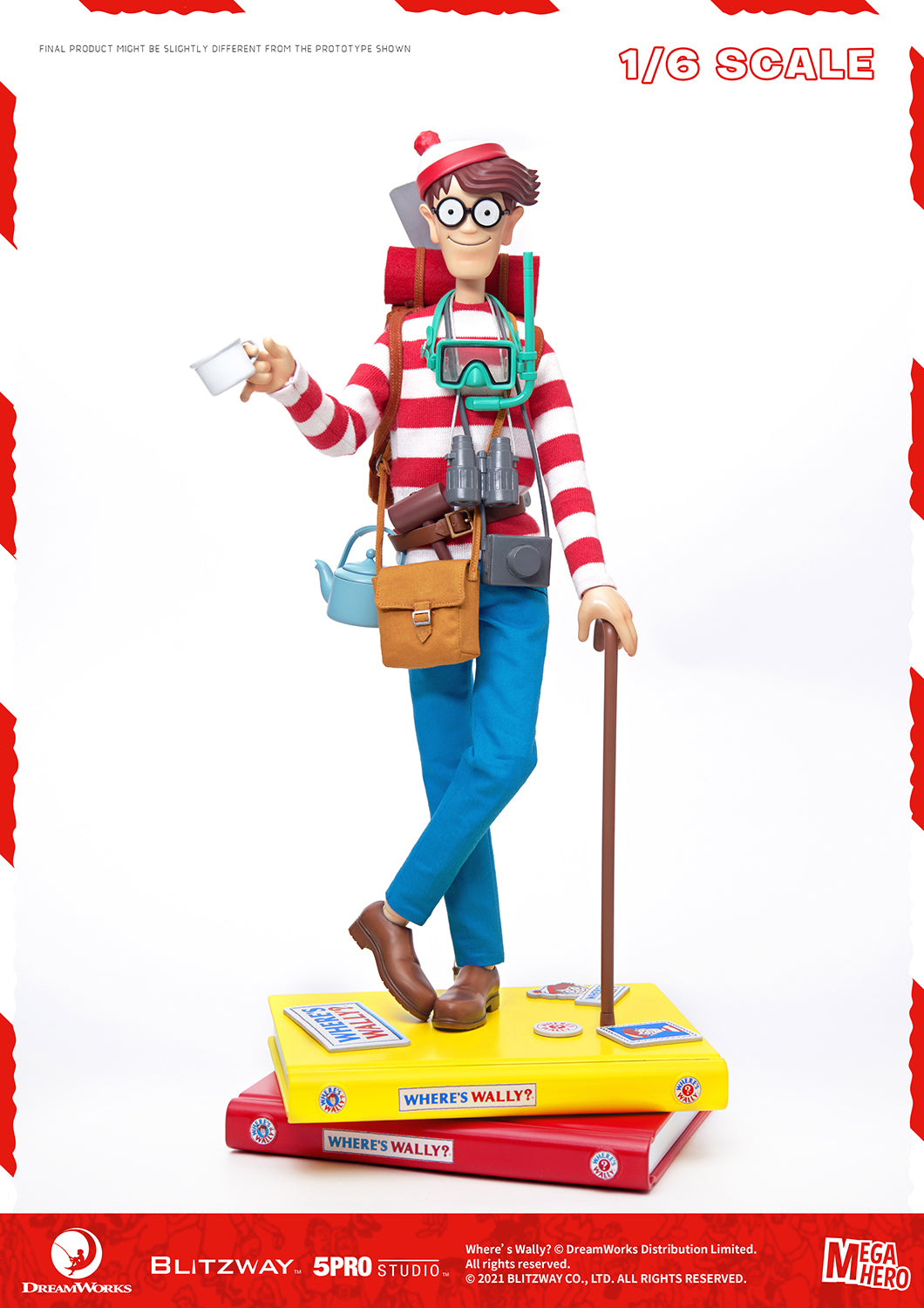 Blitzway Waldo 1/6th Scale Action Figure 'Where's Waldo?', 5Pro Studio MEGAHERO Series