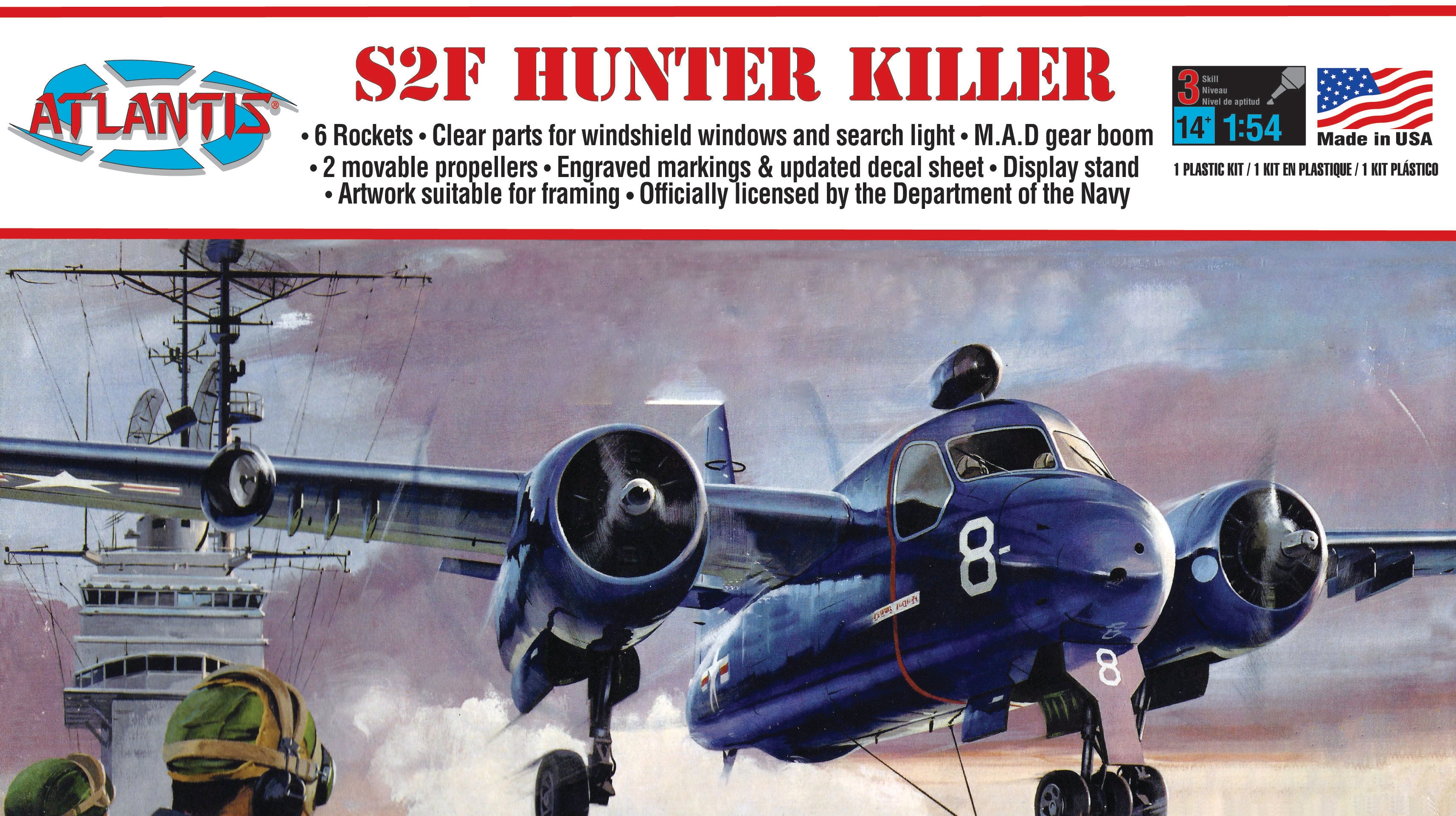 Atlantis 1/54 S2F Hunter Killer Aircraft