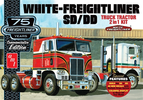 AMT 1/25 White Freightliner 2-in-1 SC/DD Cabover Tractor (75th Anniversary)