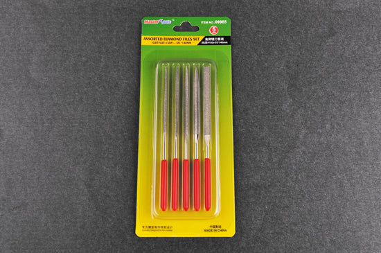 Master Tools Assorted diamond files set (Grit size:150#,  5pcs)-_3x140mm