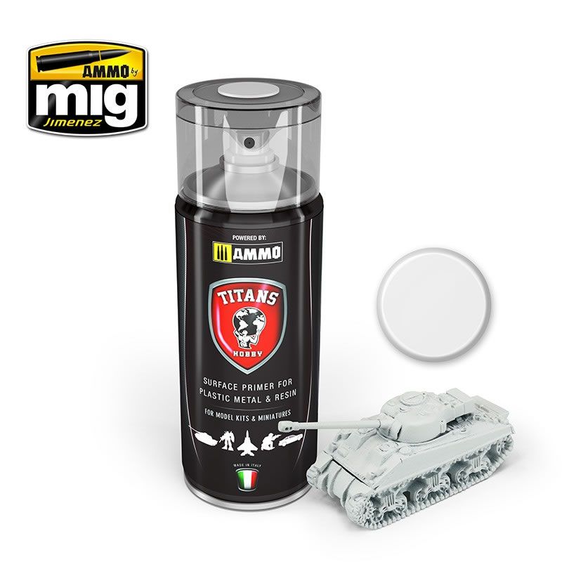 Titans Hobby White Matt Primer, 400ml Spray