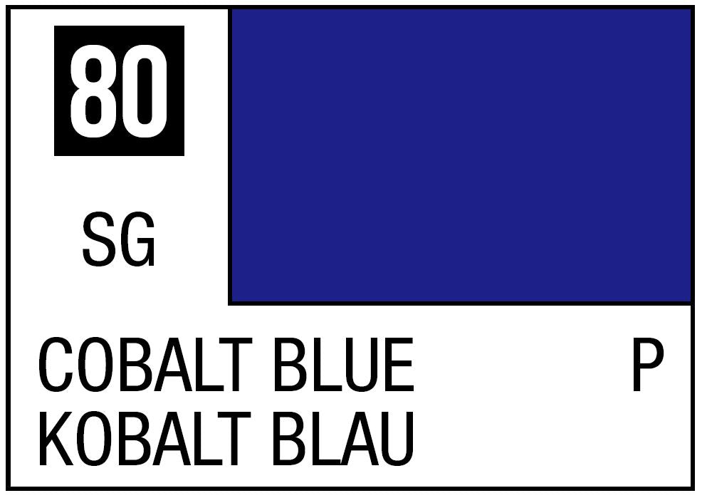 Mr Hobby Mr. Color 80 - Cobalt Blue (Semi-Gloss/Primary) - 10ml