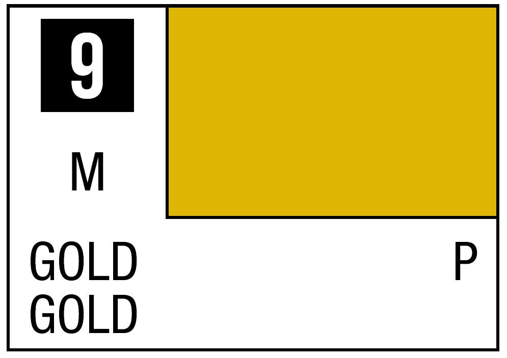 Mr Hobby Mr. Color 9 - Gold (Metallic/Primary) - 10ml