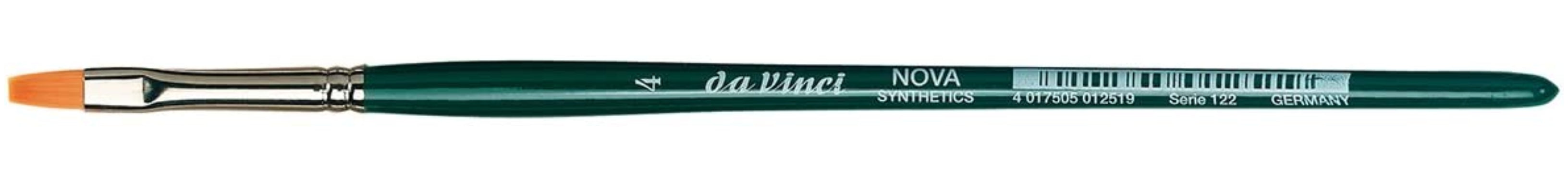 Da Vinci NOVA Series 122, hobby brush flat, finest golden synthetic fibre, Size:4