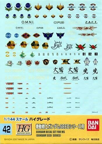 Bandai Spirits Gundam Decal GD42 Gundam Seed