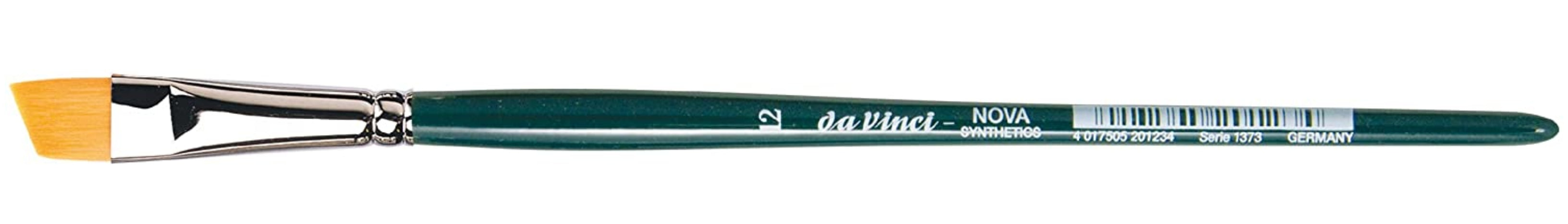 Da Vinci NOVA Series 1373, synthetic brush with slanting edge, finest golden synthetic fibre, Size:12