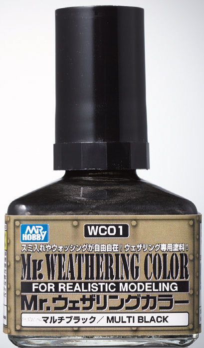 Mr Hobby Mr. Weathering Color - Multi Black - 40ml