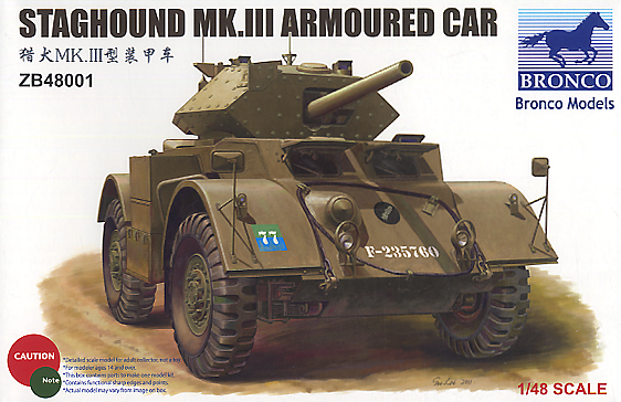 Bronco Models 1/48 Staghound MK.III Armoured Car