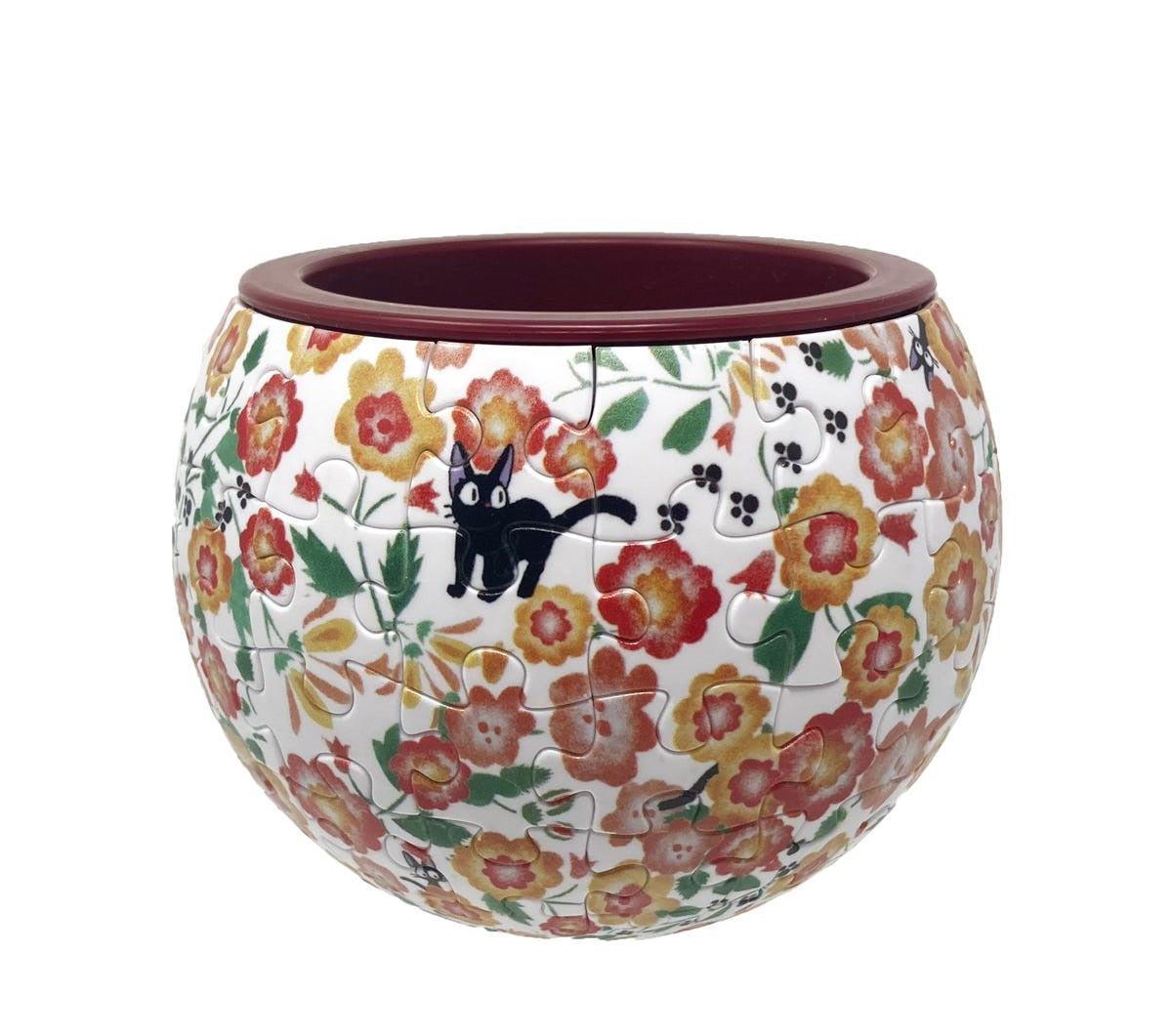 Ensky AT8-04 Jiji Flower Garden Puzzle Bowl 'Kiki's Delivery Service', Ensky Art Bowl Jigsaw