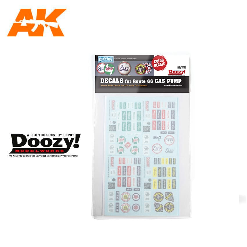 Doozy 1/24 Decals For Route 66 Gas Pump