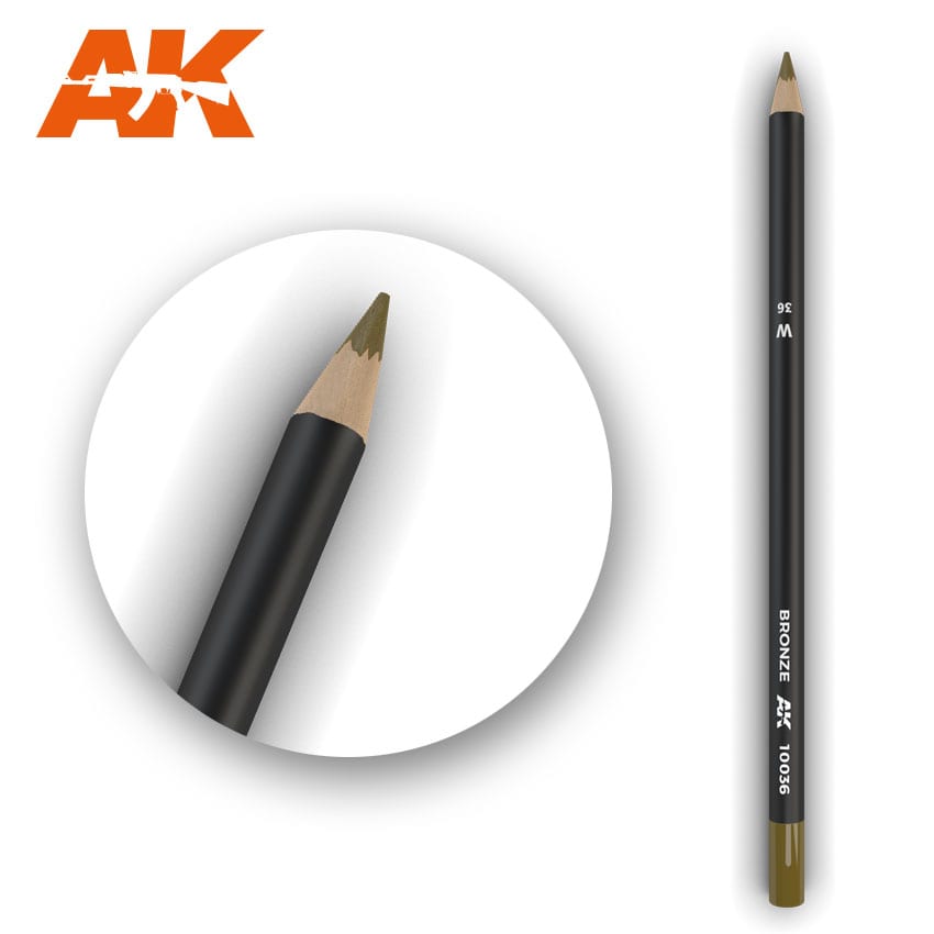 AK Interactive Weathering Pencil - Bronze (Box - 5 Units)