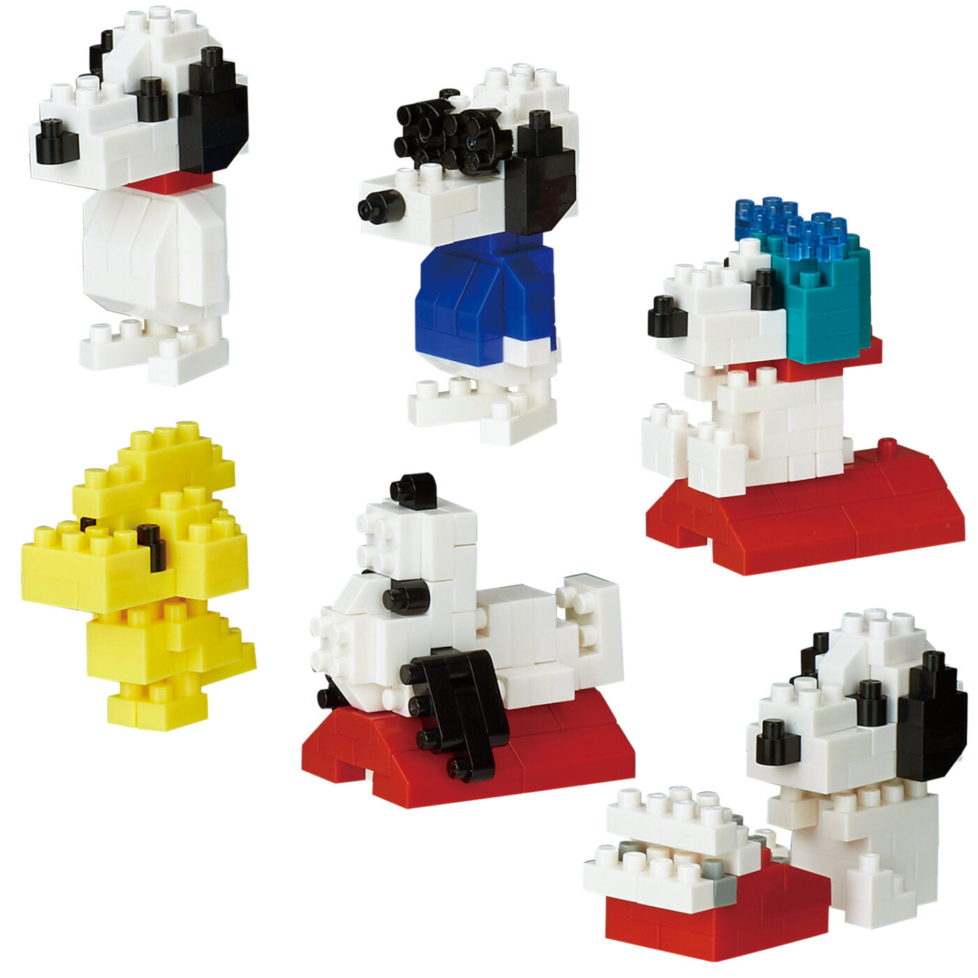 Nanoblock Mininano Series PEANUTS Assortment 1, Blind Box of 6