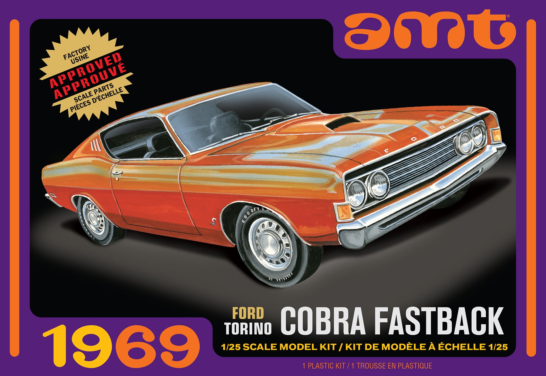 AMT 1/25 1969 Ford Torino Cobra Fastback 2T