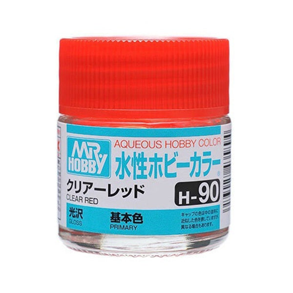 Mr Hobby Aqueous Color H90 Gloss Clear Red 10ml Bottle