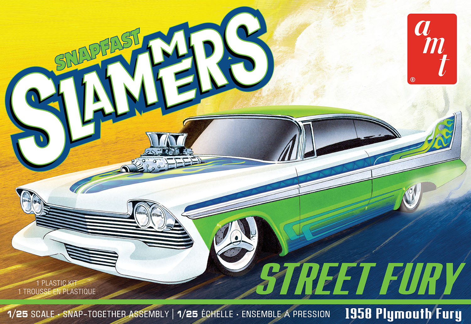 AMT 1/25 1958 Plymouth Slammers Street Fury Snap Fit Kit