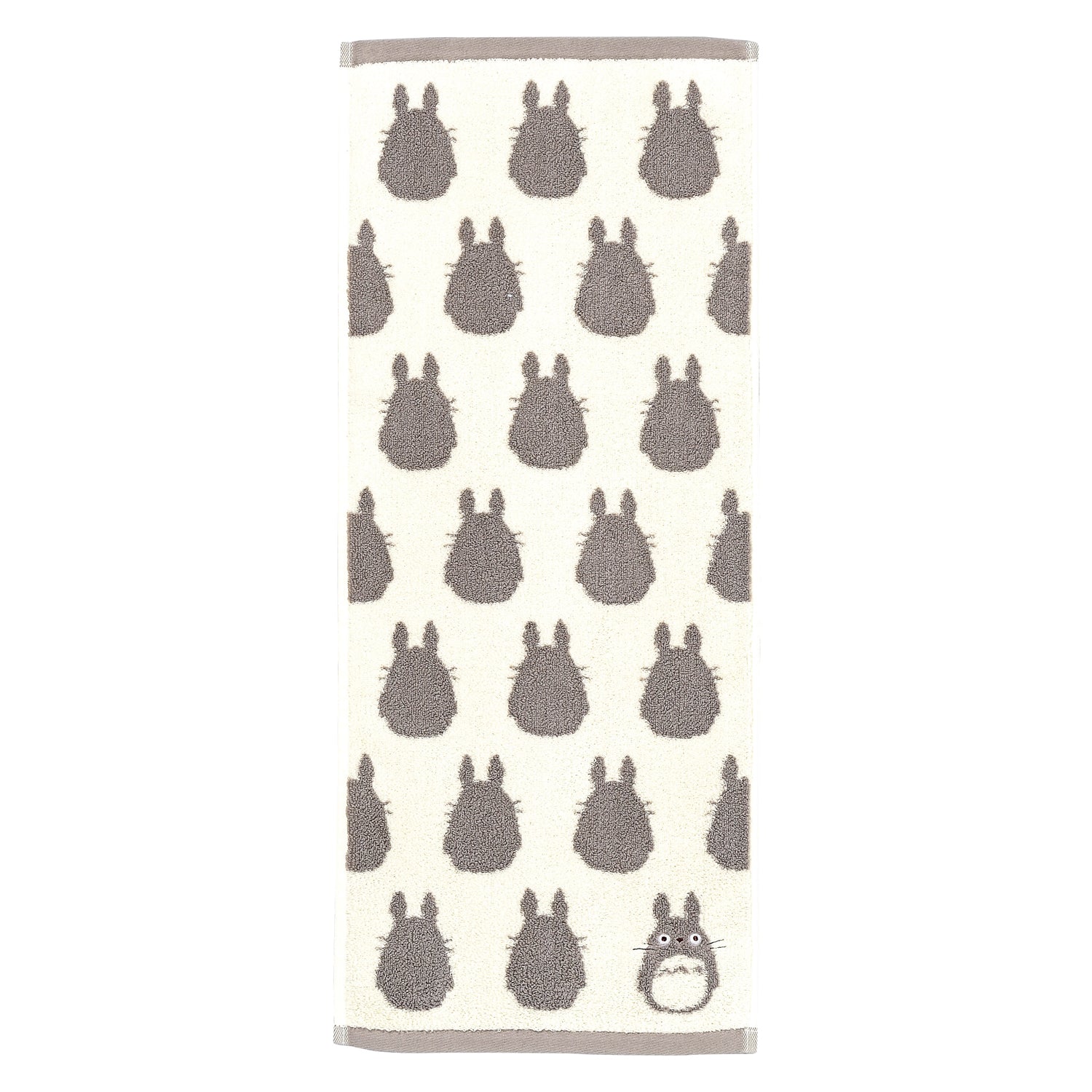 Marushin Studio Ghibli Silhouette Towel Series Big Grey Totoro - (Face Towel) 'My Neighbor Totoro', Size: 13" x 31.5"