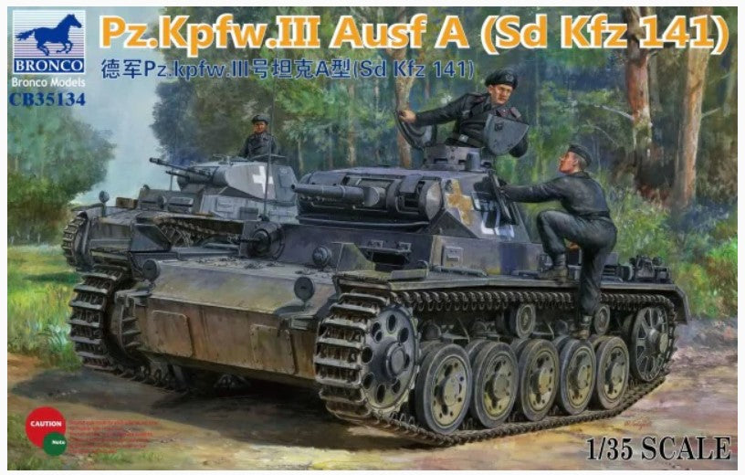 Bronco Models 1/35 Panzerkampfwagen III Ausf. A (Sd Kfz 141) German Ta ...