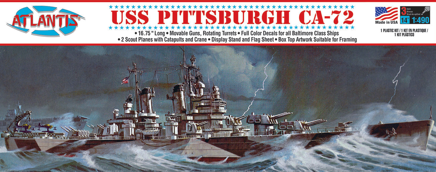 Atlantis 1/480USS Pittsburgh Heavy Cruiser