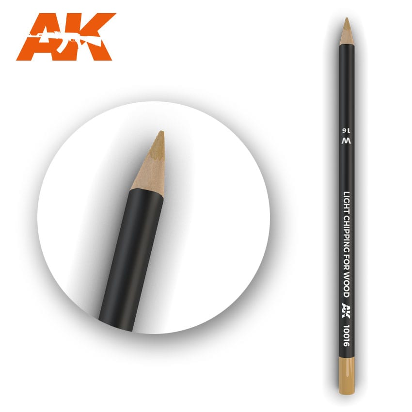 AK Interactive Weathering Pencil - Light Chipping For Wood (Box - 5 Units)