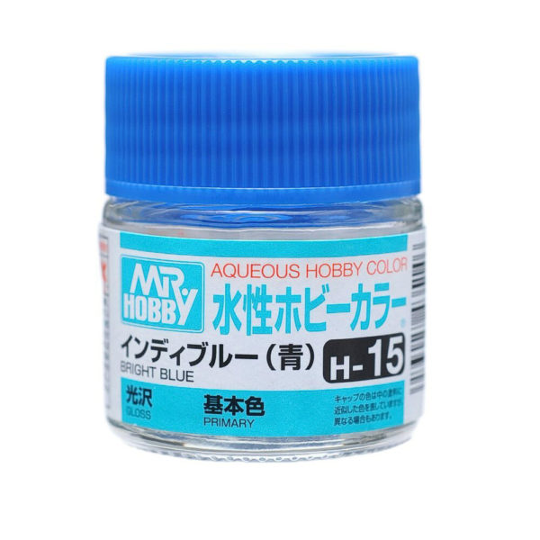 Mr Hobby Aqueous Color H15 Gloss Bright Blue 10ml Bottle