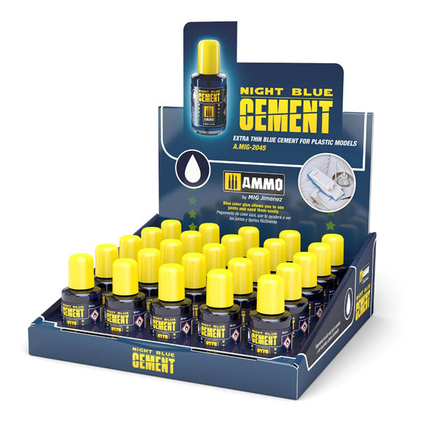 Ammo Mig Expositor Night Blue Cement (25 Units)