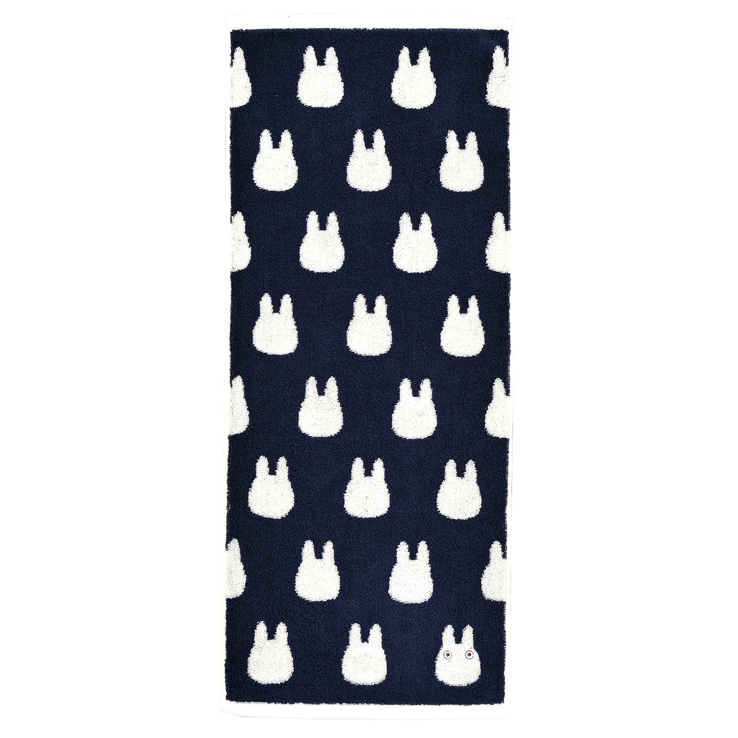 Marushin Studio Ghibli Silhouette Towel Series Small White Totoro - (Face Towel) 'My Neighbor Totoro', Size: 13" x 31.5"