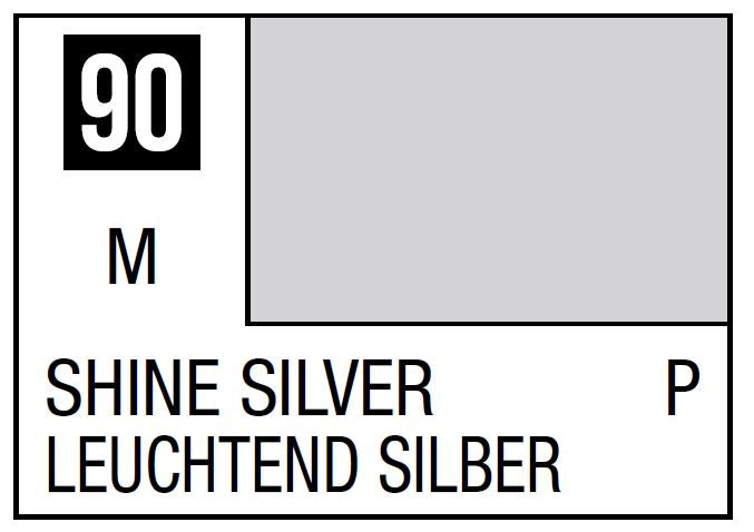Mr Hobby Mr. Color 90 - Shine Silver (Metallic/Primary) - 10ml