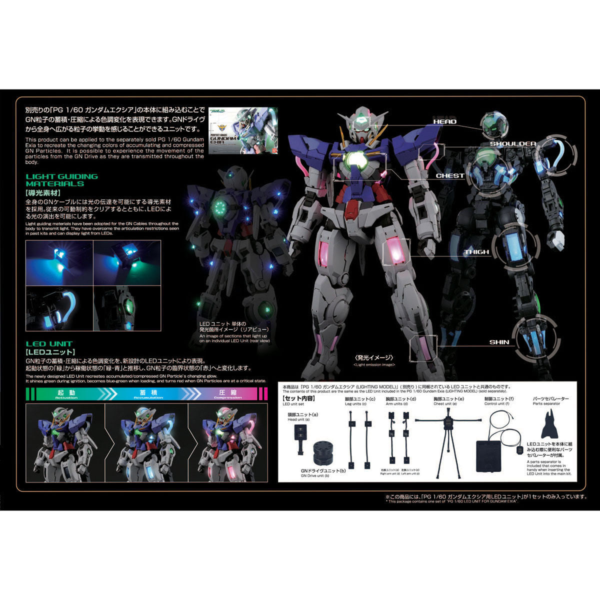 BANDAI Hobby PG 1/60 LED unit for PG Gundam Exia "Gundam 00"