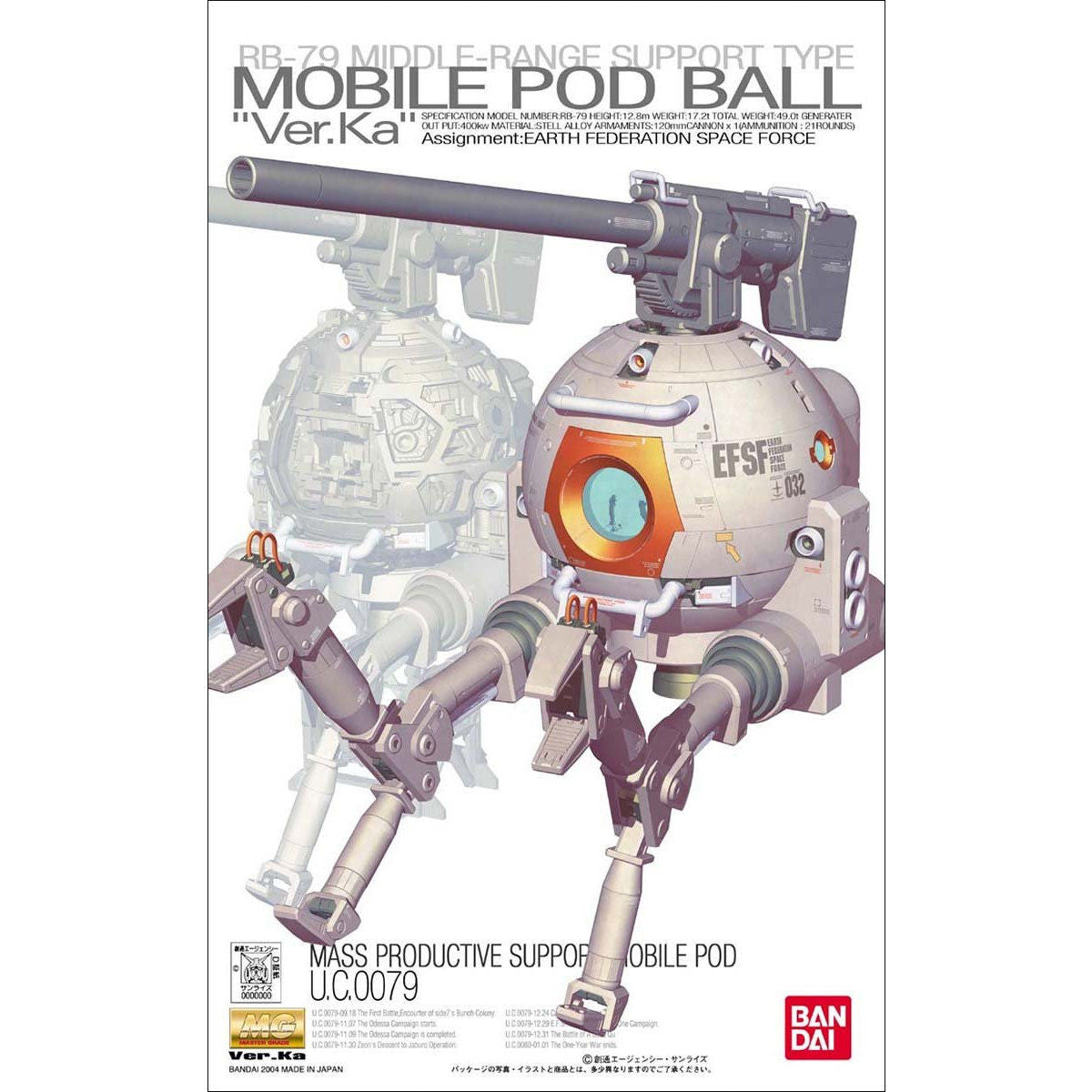 Bandai Ball Ver. Ka, Bandai MG