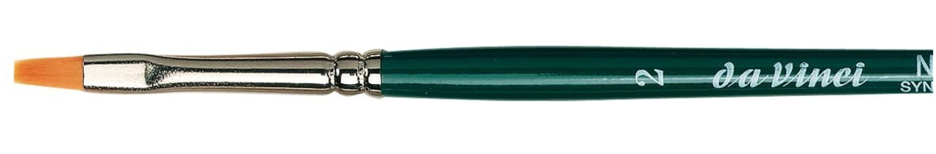 Da Vinci NOVA Series 122, hobby brush flat, finest golden synthetic fibre, Size:2